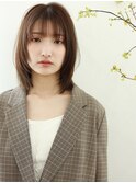 【tetote江坂】ナチュラル顔回りレイヤーグレーベージュカラー