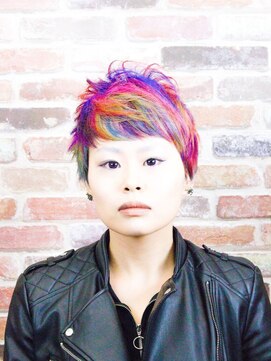 ヘアートランプ(hair trump) レインボーカラー◆個性派スタイルで攻める◆
