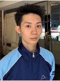 オールバックショート