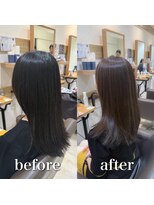 ミラバイケンジ 藤沢(Mira by KENJE)&nbsp;白髪ぼかしハイライトカラー30代40代50代ブルーグレージュ