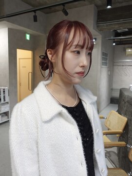 ネアー 新潟(NEER) 大人ツインアレンジ◯お呼ばれヘアセット◯ブリーチ無しレッド