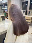 ラベンダーグレージュピンクアッシュショートウルフレイヤーボブ