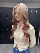 ベレーザ 渋谷神南(Beleza)&nbsp;13214ブリーチ＆インナーカラーホワイトブロンドワインレッド