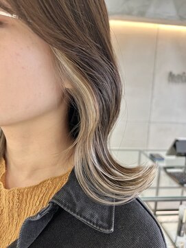 ワン 横浜(ONE005) イヤリングカラー/ブリーチ/デザインカラー/ホワイト/ベージュ