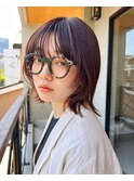 人気　ぷつっと顔まわりレイヤーミディアム。