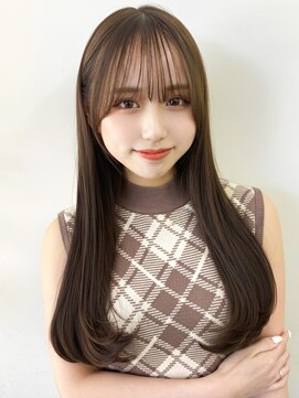 アフロート ディル(AFLOAT D'L) 大人可愛い前髪顔まわり小顔レイヤーカットロングストレート