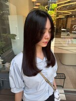 クク(coucou) ミディアムロングレイヤーミディアムレイヤー顔周りレイヤー韓国