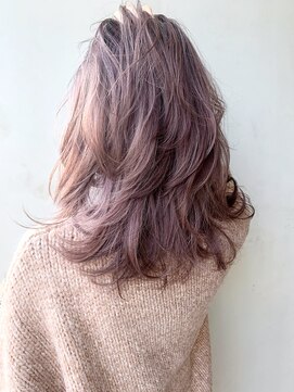 アルバム 銀座(ALBUM GINZA) ピンクレイヤー_ローライトスリークボブ厚めバング_ba281692