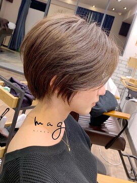 アヴァロン(AVALON) 【mag  ginza】襟足スッキリ立体感ショートボブ×ハイライト