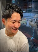 ツーブロックアップバングヘア