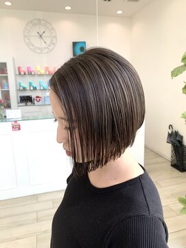 タブー 岐阜店(TABOO) ボブ×細めコントラストハイライト