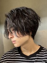 センターパート/ツイストスパイラルパーマ/波巻きパーマ