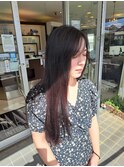 ピンクラベンダーベージュレッドバイオレット暗髪ロング