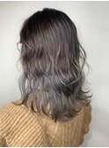 【COLO都甲】シルバーグラデーションミディロング
