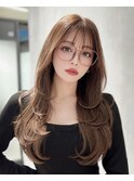 ボブからシールエクステで叶うレイヤーカット×ヘーゼルベージュ