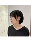 隠れツーブロックのボブスタイル