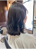 20代30代40代ふんわりミディアムヘア×ショコラアッシュ