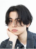 仙台緩めニュアンスパーマフェザーパーマセンターパートウルフ