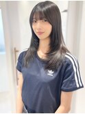 韓国ヘアミディアムレイヤーカット前髪カット 20代30代