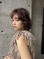 エディット トウキョウ(e.dit tokyo)&nbsp;【e.dit tokyo aco】ボブパーマ暖色カラーワインレッド