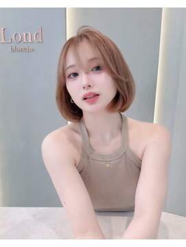 ロンドリゼル 札幌(Lond RiseL) オリーブグレー/前髪/ボブ/マロンベージュ/レイヤーカット/小顔