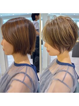 バンプ ギンザ(BUMP GINZA) 30代40代50代大人ショート髪型丸顔前髪あり似合わせ【安野】