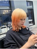 抜きっぱなし デザインカラーオレンジ ミディアムレイヤー