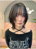 ココアベージュ/オリーブグレー/小顔/大阪/梅田/レイヤーボブ