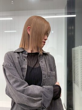 ヘアースマイルクー(HAIR SMILE COEUR) 【COEUR/SHUEI】髪質改善 ミルクティ 切りっぱなしボブ