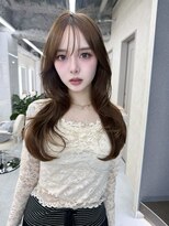 サンドレオ 新宿店(sand Leo)&nbsp;ミディアムレイヤーカット/髪質改善/韓国/前髪/新宿/ブリーチ