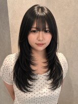 コト 福井大和田店(coto)&nbsp;福井大和田レイヤー韓国艶髪艶カラー顔まわりレイヤーカット前髪