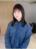 大分ミディアムロング顔周りレイヤーカット髪質改善カラー