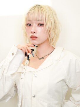 ラフィス ヘアー ウィム 倉敷白楽町店(La fith hair uim.) 【La fith】ブロンドベージュ×レイヤーボブ×似合わせカット