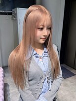 リンドトウキョウ ウメダ(LINDO TOKYO)&nbsp;[NAO]ピーチベージュのさらさらロング