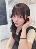 カシュカシュ アネックス(cache cache annex) レイヤーカットアイドル前髪ブリーチなしベージュカラー