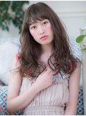 ほつれウェーブ×シースルーバング