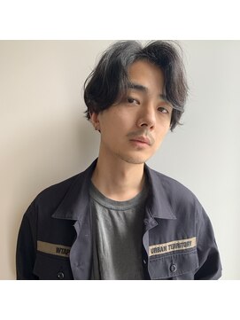 ラナ 渋谷(Lana) 韓国風サイドパートニュアンスマッシュパーマかきあげヘア渋谷