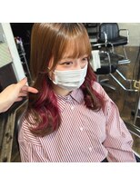 ガルボ ヘアー(garbo hair) インナーカラー10代20代レッドカラーケアブリーチ