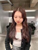 リール(rire)&nbsp;デザインカラーレイヤーカットウェットヘア夏オリーブベージュ