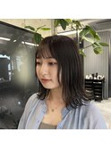 外ハネ×アッシュブラウン