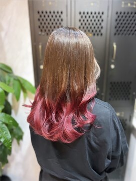 ヴァイス 渋谷店(VAICE) グラデーション風裾カラー ピンクバイオレット