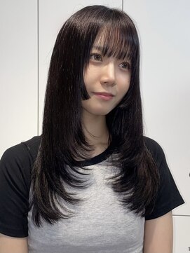 ロンドアンメゾン 原宿(Lond un Maison.) ザクザクレイヤー アッシュブラック レイヤーロング