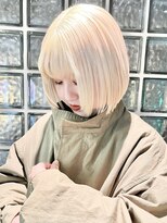リンドトウキョウ ウメダ(LINDO TOKYO)&nbsp;a2/ケアブリーチ/ボブヘア/小顔/ホワイトブロンド/梅田/大阪