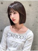 イメチェン外ハネボブ美髪ワイドバング/ショートボブ髪質改善