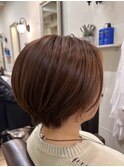 イメチェン/ホワイトブロンド/外ハネボブ/美髪/草津/南草津