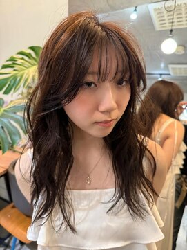 ナループロアボタン(Nalu pu loa BOTAN) ブラウンカラー/レイヤーカット/ベージュカラー