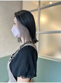 【下田健太】切りっぱなしボブインナーカラーシルバーベージュ