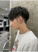 波巻きツイストスパイラルパーマ/フェザーパーマ/眉毛/メンズ 