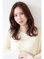 スラップ(SLAP)&nbsp;前髪なしレイヤーカット、ブリーチなしカラー、ピンクブラウン