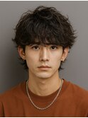 Hale刈り上げセンターパート波巻きツイストスパイラルパーマ原宿